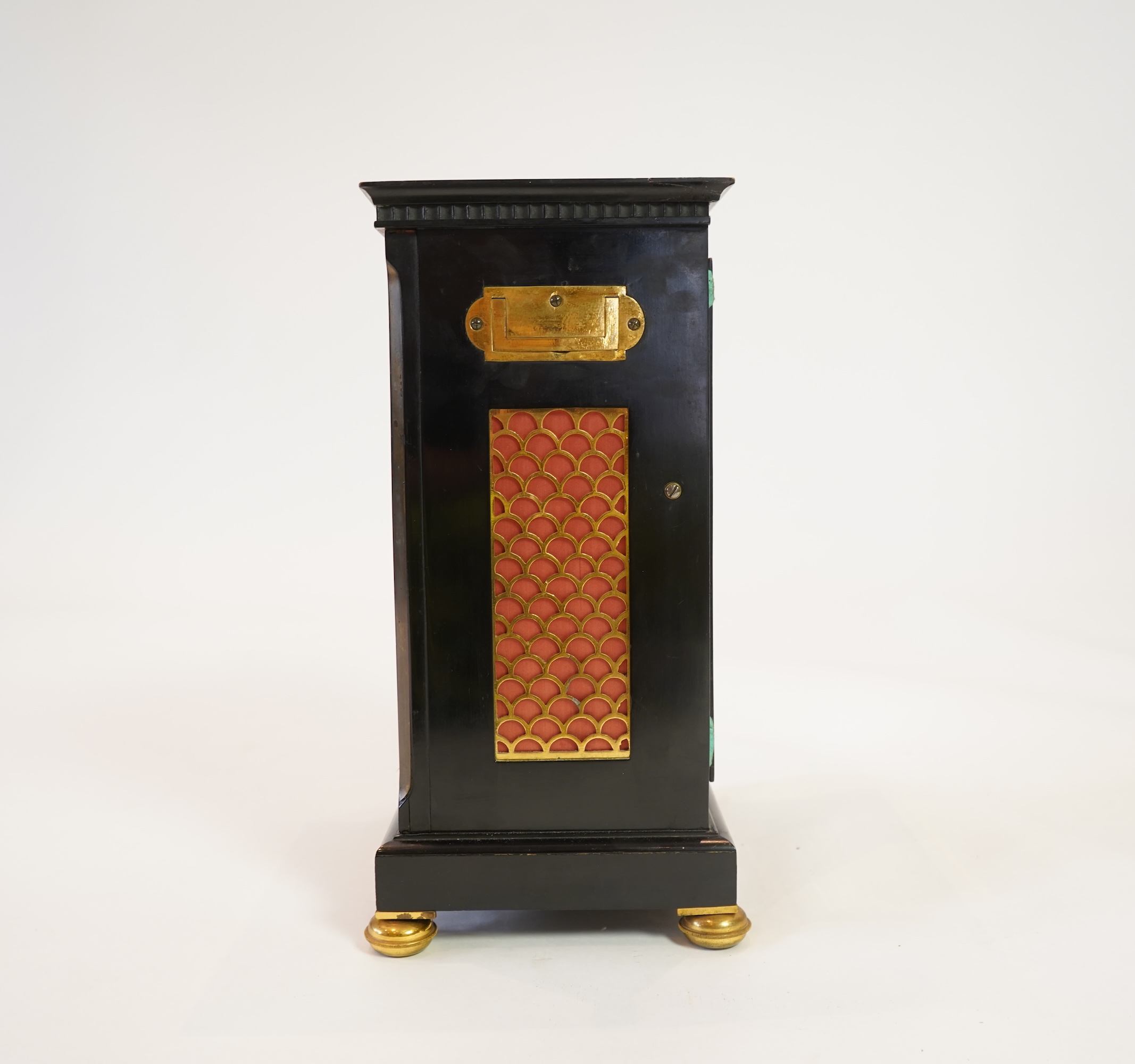 A mid 19th century ebonised and cut brass double fusee bracket clock by James McCabe, Royal Exchange, London